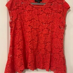 Women's Red Lace Top